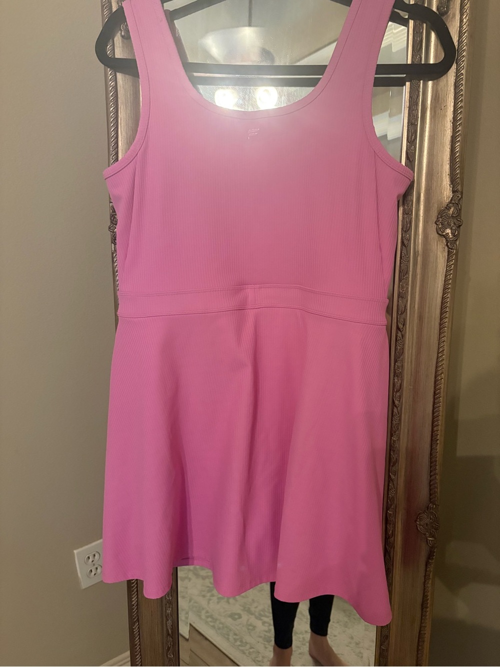 Fabletics Pink Ribbed Tank Dress